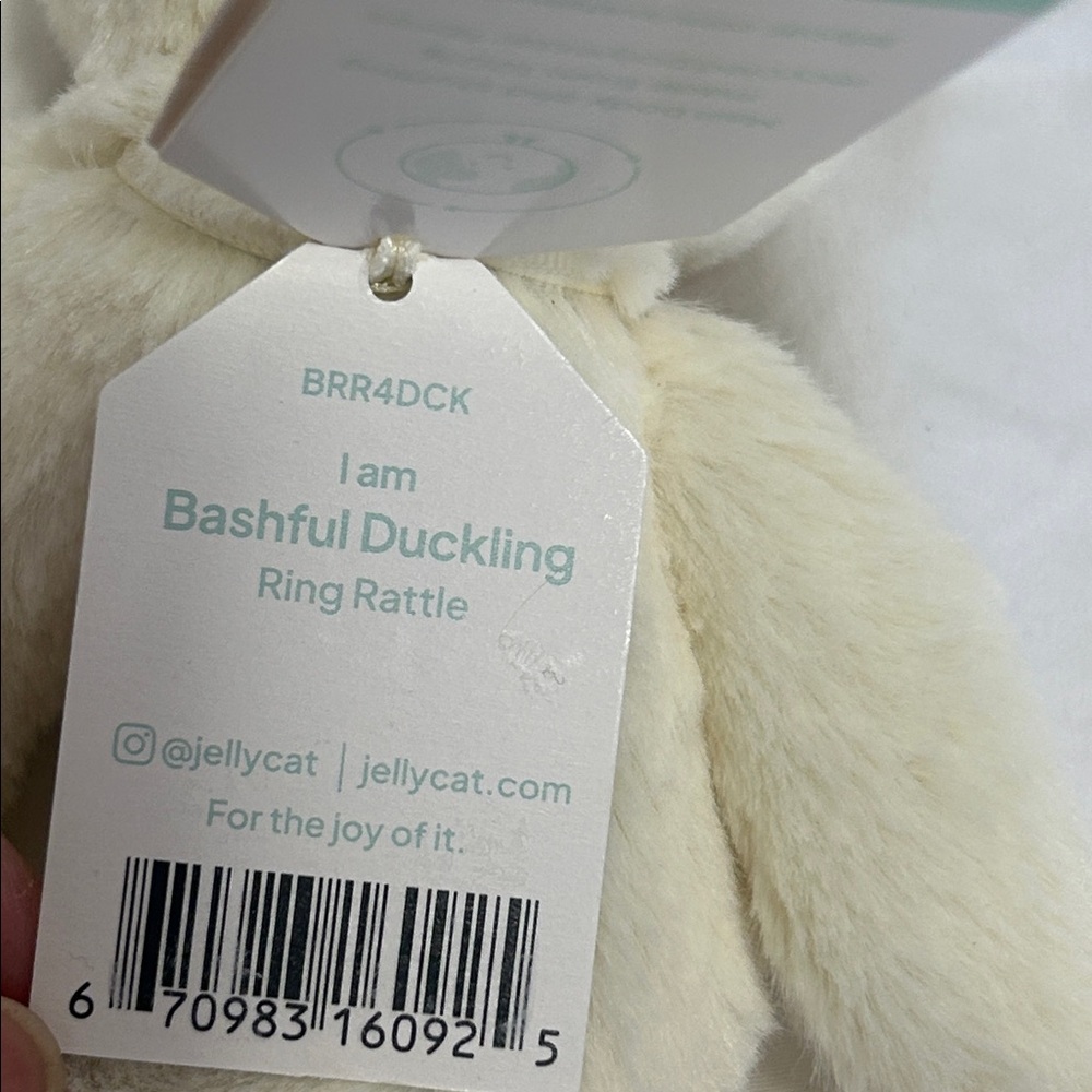 Jellycat Baby Bashful Duckling Ring Rattle - Picture 6 of 10